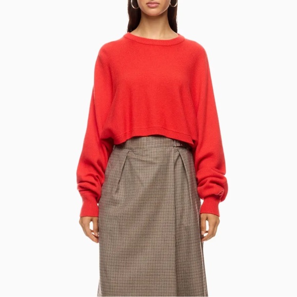 MICHAEL KORS Merino Dolman Sweater Red Small - Picture 1 of 7
